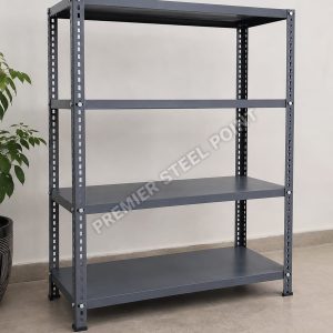 Premier Slotted Angle Rack with 4 Shelves,15"X24"x79" (D.A Grey Painted)